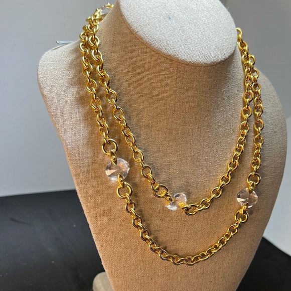 Long wrap around gold necklace - Picture 4 of 4